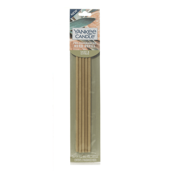 Yankee Candle Reed Diffuser Pre-Fragranced SAGE + CITRUS Sticks Incense Refill Pack 1609209 - SuperOffice