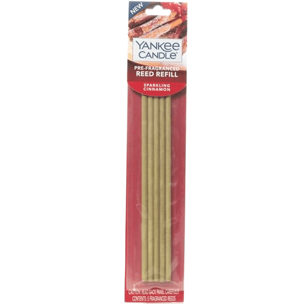 Yankee Candle Reed Diffuser Pre-Fragranced SPARKLING CINNAMON Sticks Incense Refill Pack 1609216 - SuperOffice