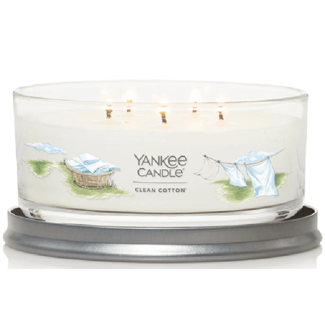 Yankee Candle Signature 5 Wick Tumbler Clean Cotton 1630816 - SuperOffice