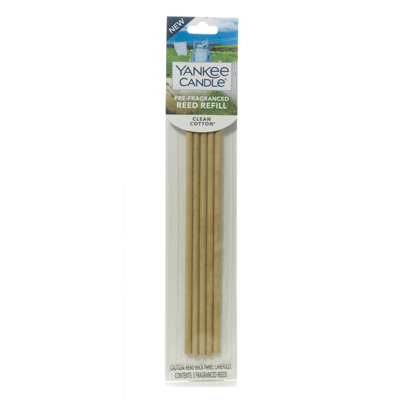 Yankee Reed Diffuser Pre-Fragranced CLEAN COTTON Sticks Incense Refill 1609210 (clean cotton) - SuperOffice