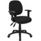 Ys Design Task Chair Medium Back With Arms Black YS07A-BLACK - SuperOffice