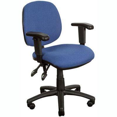 Ys Design Task Chair Medium Back With Arms Blue YS07ABE - SuperOffice