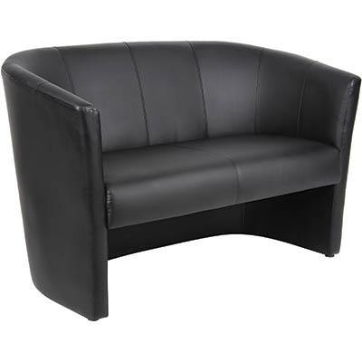 Ys Design Tub Chair Two Seater Black YS900-2-BLACK - SuperOffice