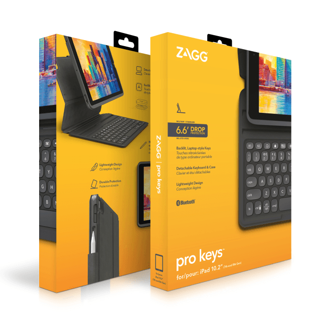 Zagg Pro Keys Keyboard Detachable Case Folio iPad 10.2" 9th/8th/7th Generation 103407134 - SuperOffice
