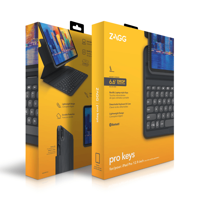 Zagg Pro Keys Keyboard Detachable Case Folio iPad Pro 12.9" 5th/4th/3rd Generation 103407963 - SuperOffice