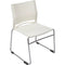 Zest Visitors Chair Sled Base Stacking Linking Chrome Frame White ZESTWP - SuperOffice