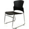 Zing Link Chair With Chrome Sled Base Poly Seat And Black Back ZINGBP - SuperOffice