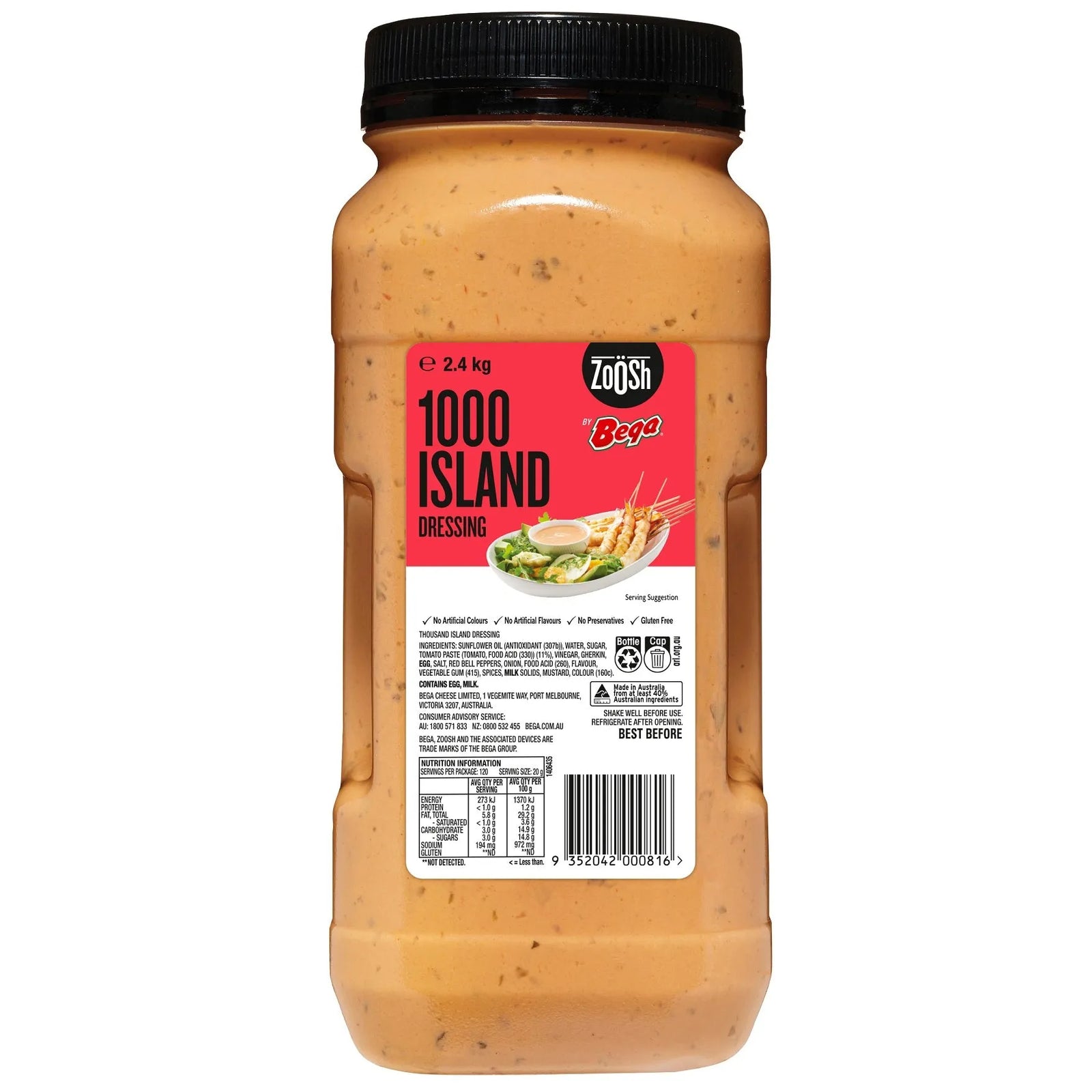 Zoosh Thousand Island Salad Dressing 2.4kg Bulk | SuperOffice